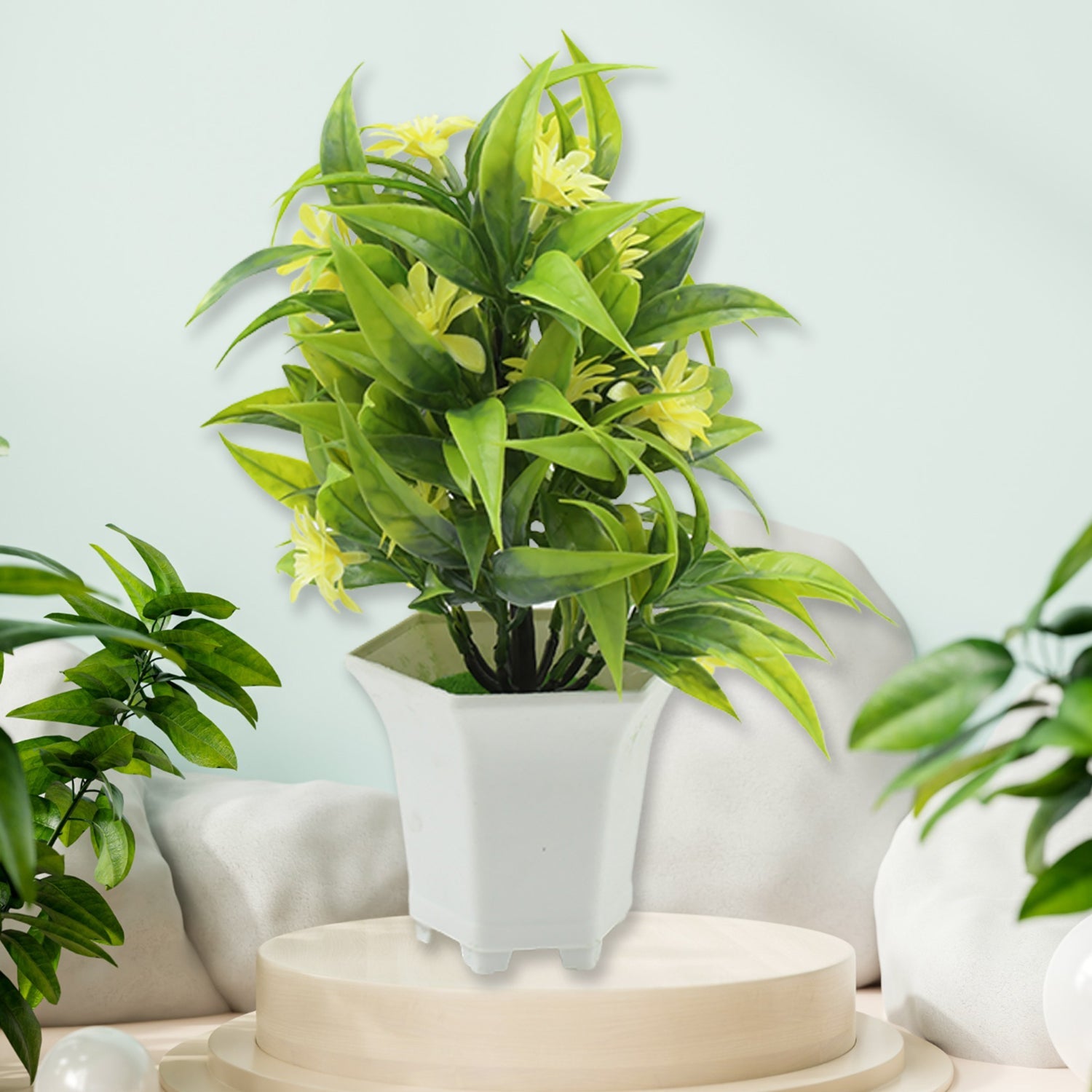 Wild Artificial Flower Plants with Cute Pot | Flower Plant for Home Office Decor | Tabletop and Desk Decoration | Artificial Flower for Balcony Indoor Decor, Plants for Living Room (1 Pc) Wild Artificial Flower Plants with Cute Pot | Flower Plant for Home Office Decor | Tabletop and Desk Decoration | Artificial Flower for Balcony Indoor Decor, Plants for Living Room (1 Pc)